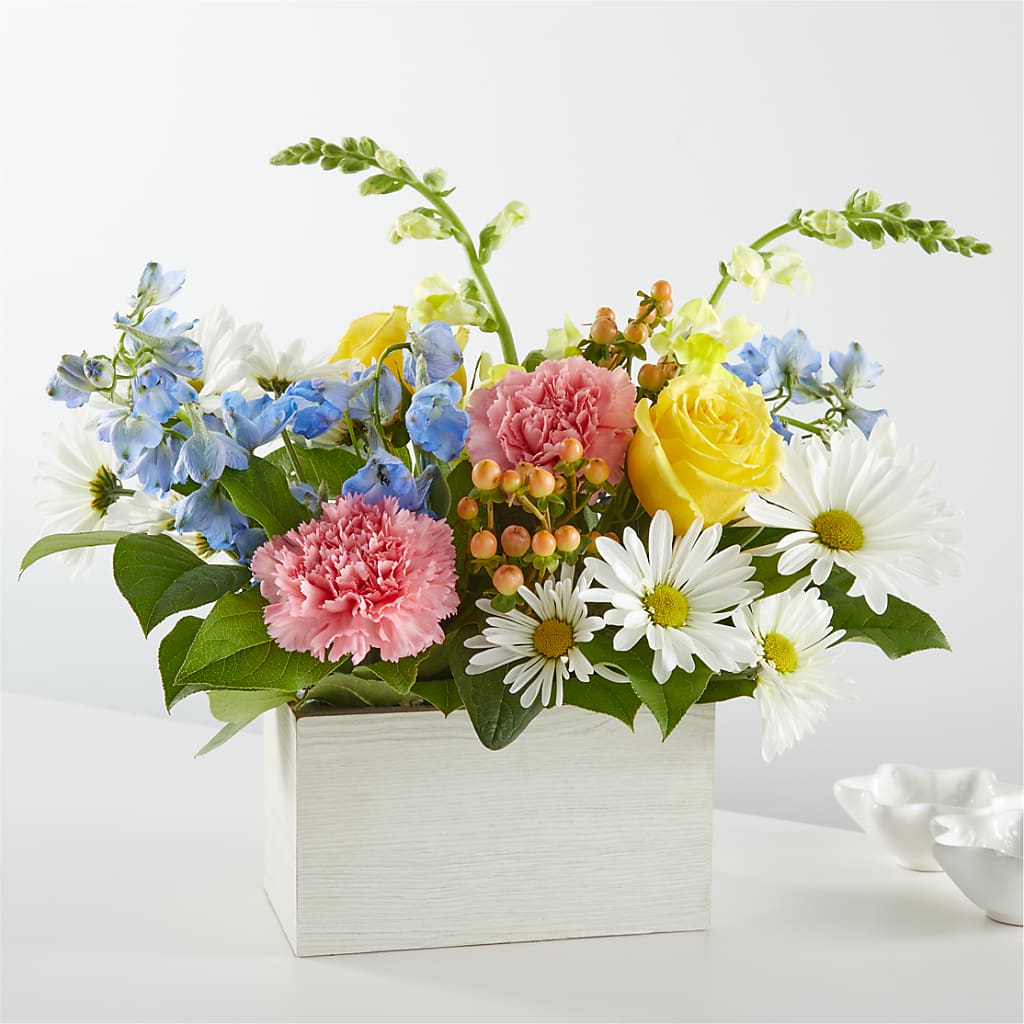Sun Salutation Box Bouquet – Blooming Branches, Guttenberg IA