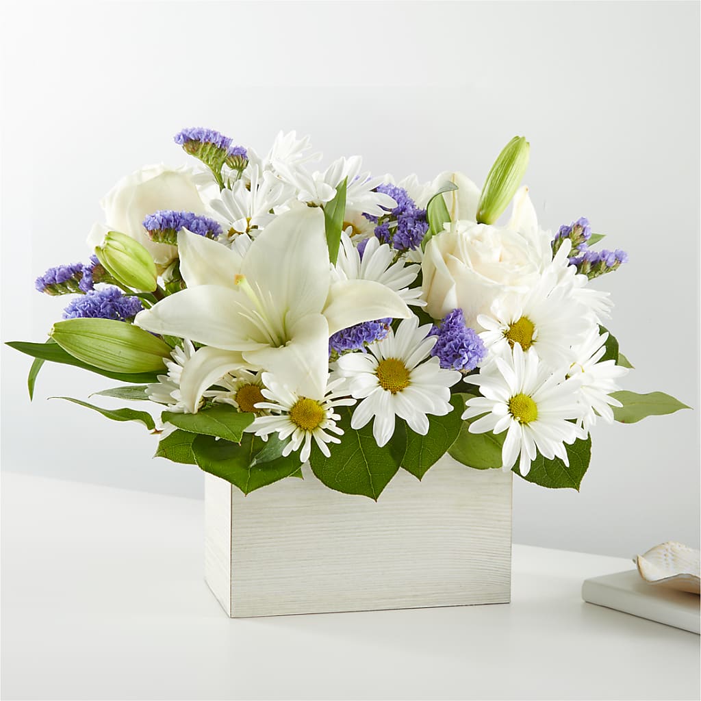 Beyond Blue Box Bouquet – Blooming Branches, Guttenberg IA