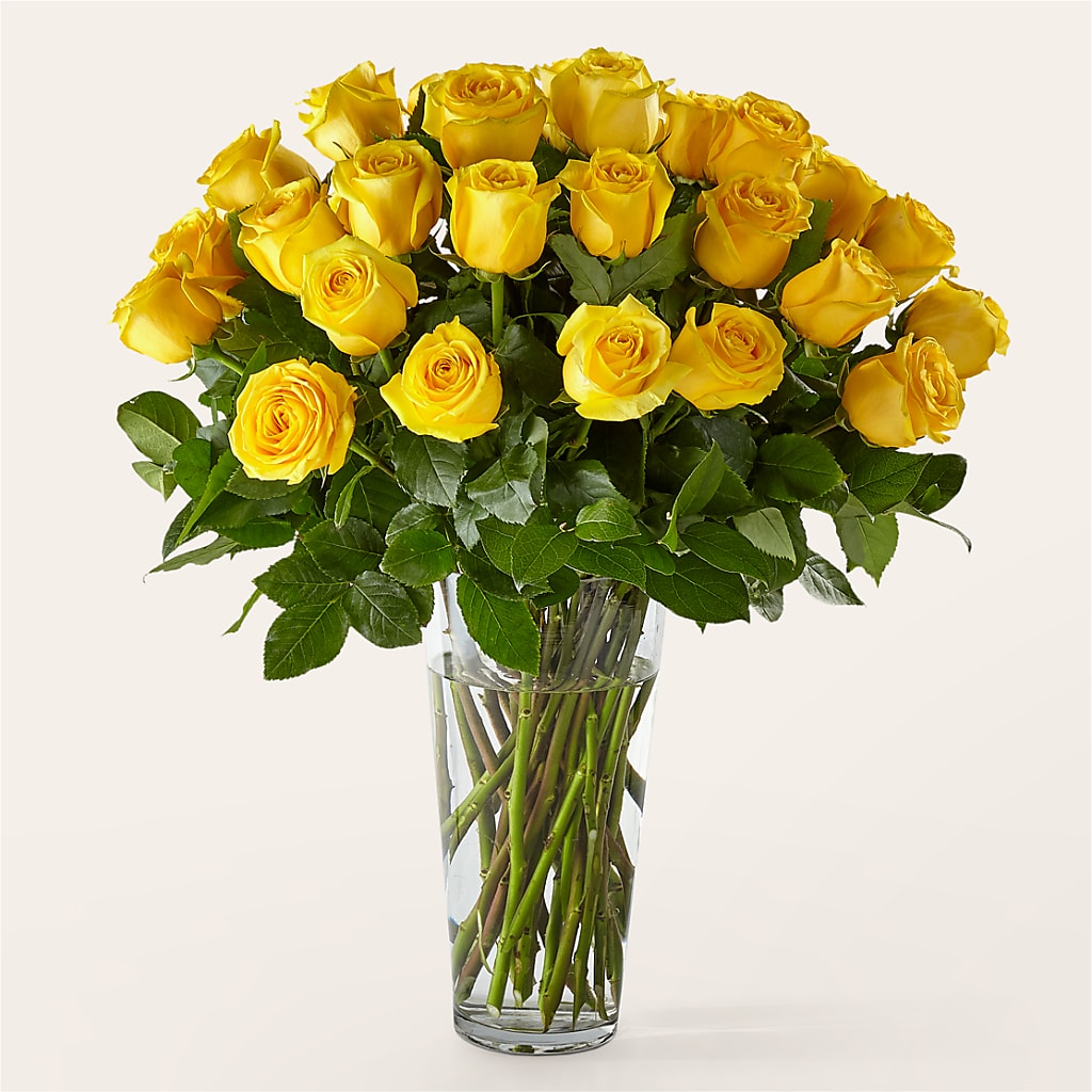 Long Stem Yellow Rose Bouquet – Blooming Branches, Guttenberg IA
