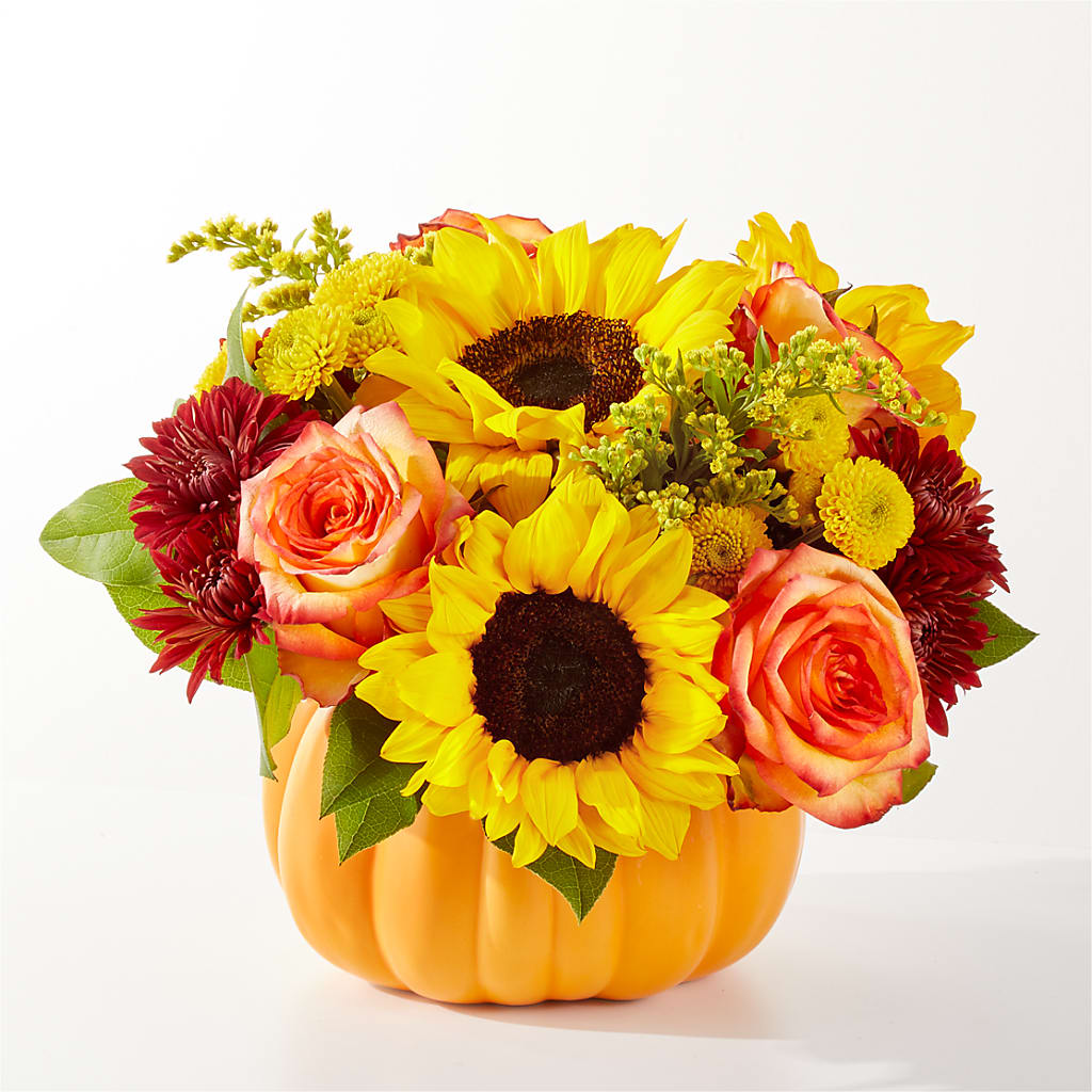 Golden Gourd Pumpkin Bouquet – Blooming Branches, Guttenberg IA