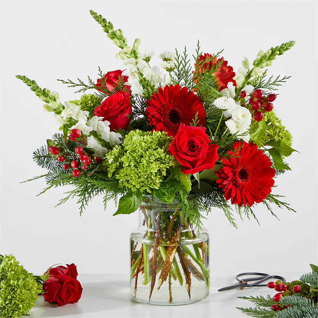 Merry Moment Bouquet – A Florist Original – Blooming Branches, Guttenberg IA