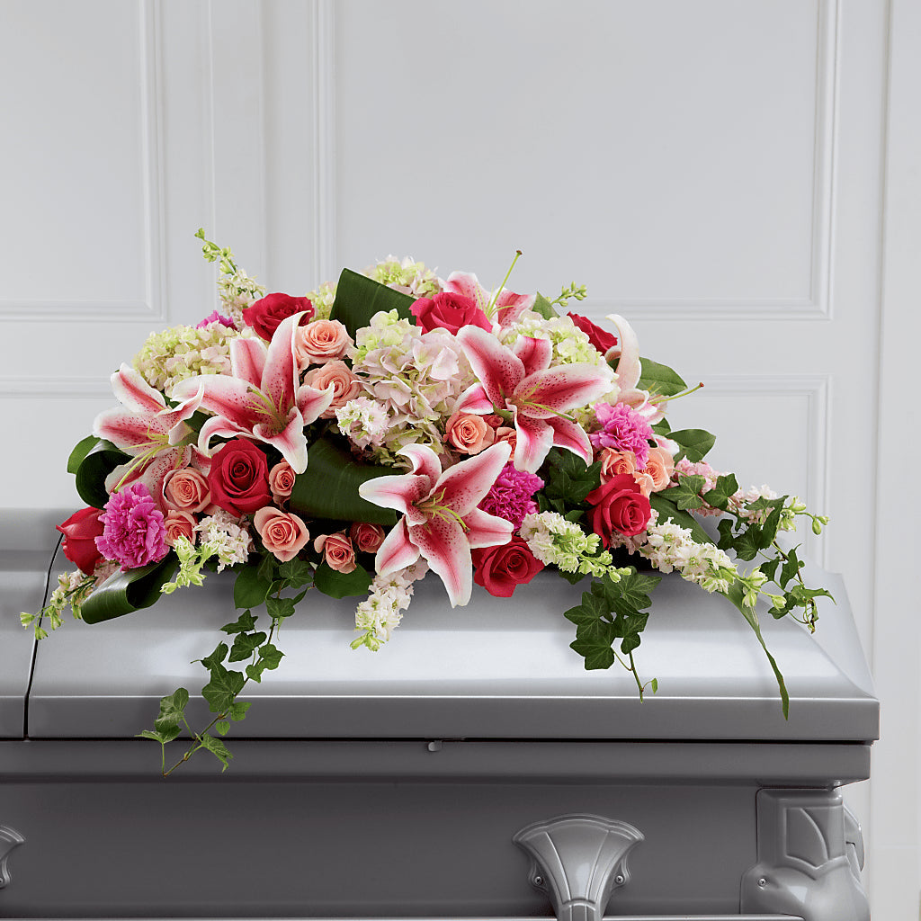 Splendid Grace Casket Spray – Blooming Branches, Guttenberg IA