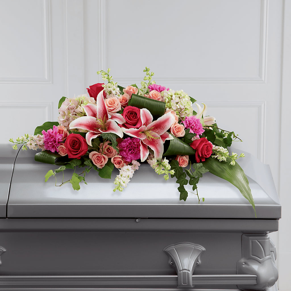 Splendid Grace Casket Spray – Blooming Branches, Guttenberg IA