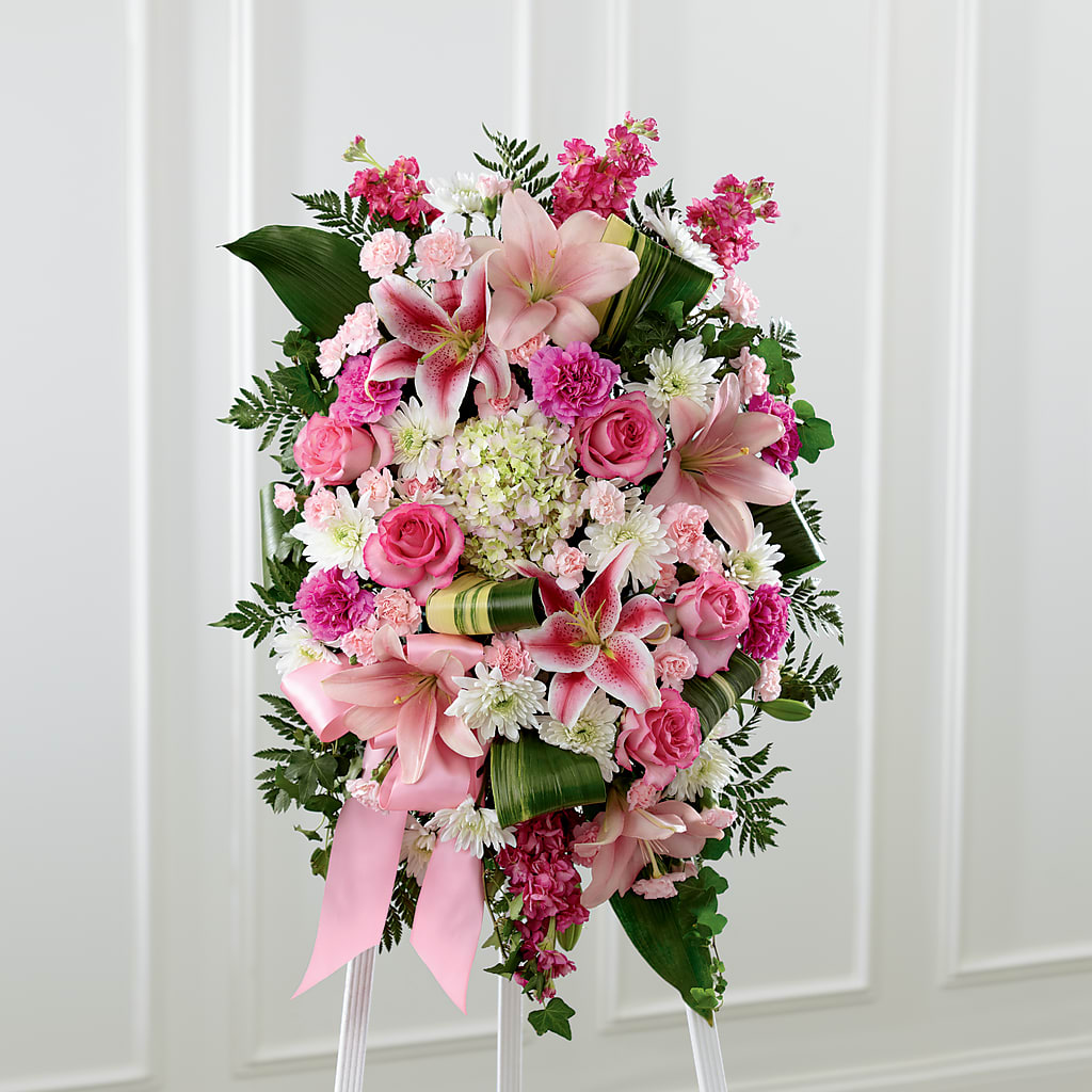 Comforting Standing Spray – Blooming Branches, Guttenberg IA