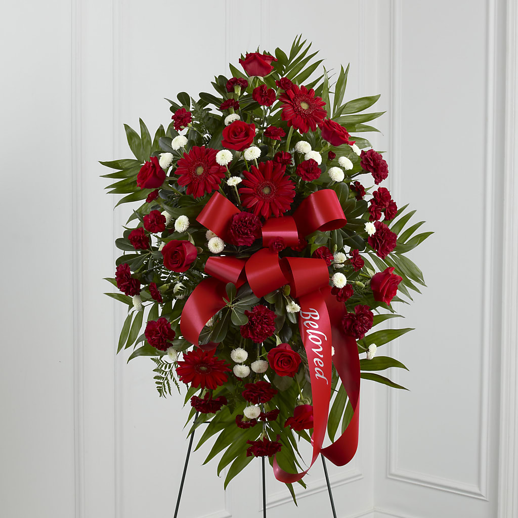 Treasured Memories Standing Spray – Blooming Branches, Guttenberg IA