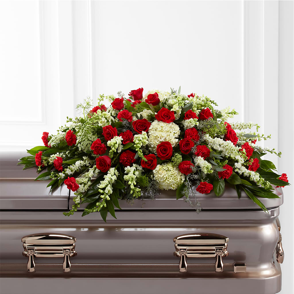Sincerity Casket Spray – Blooming Branches, Guttenberg IA