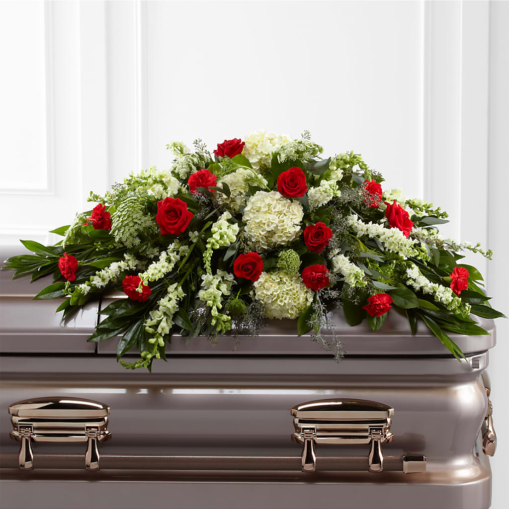 Sincerity Casket Spray – Blooming Branches, Guttenberg IA