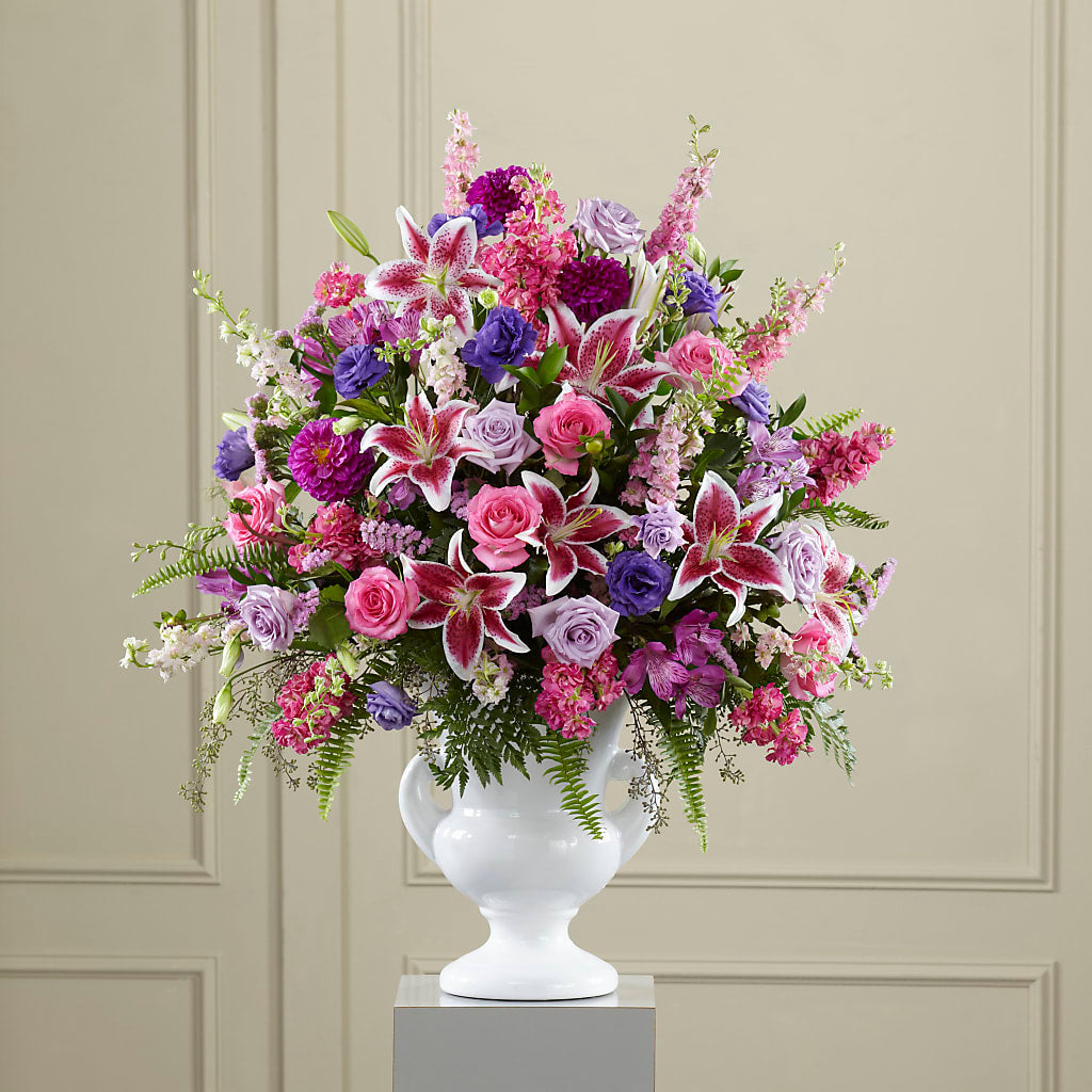 Peaceful Tribute Arrangement – Blooming Branches, Guttenberg IA