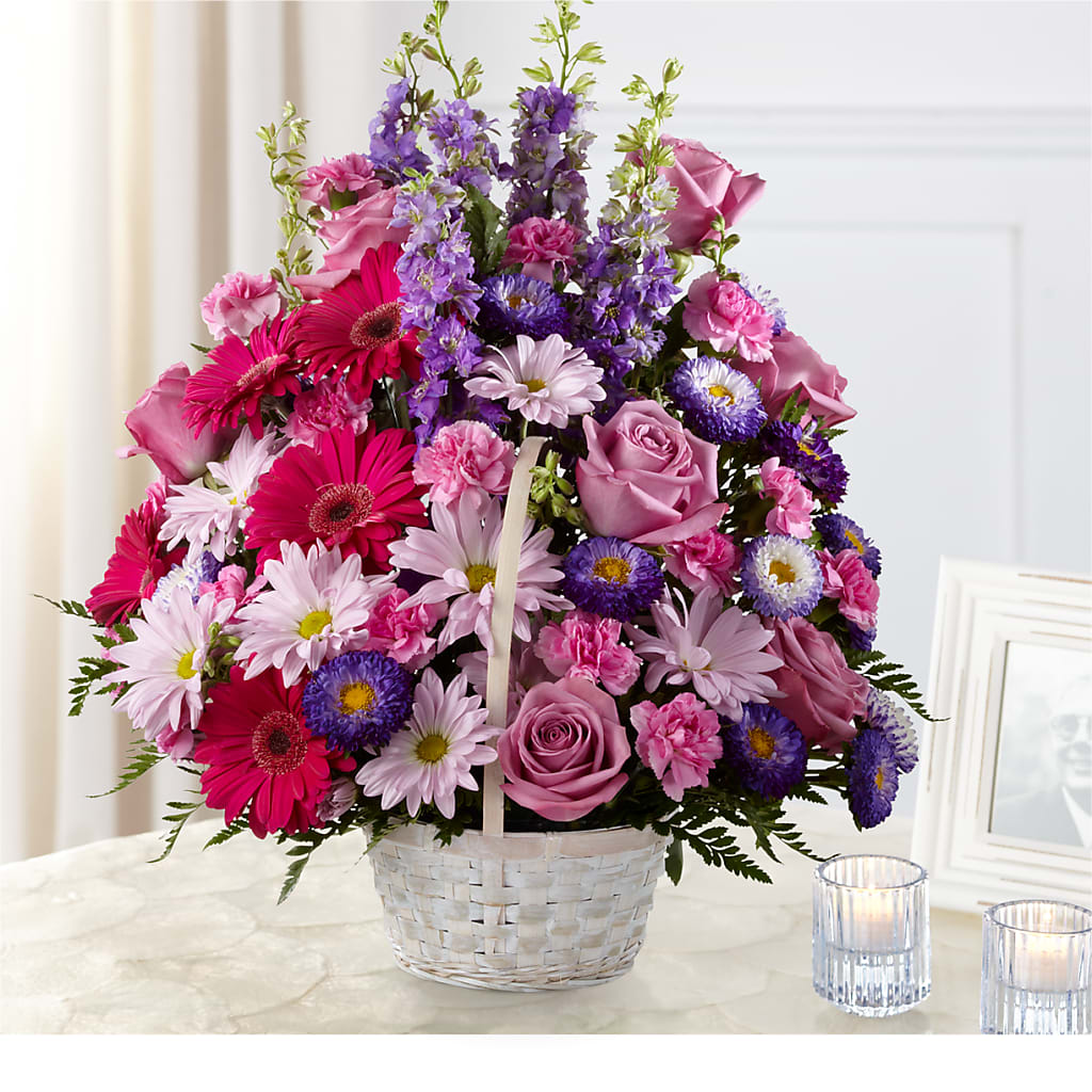 Pastel Peace Basket – Blooming Branches, Guttenberg IA