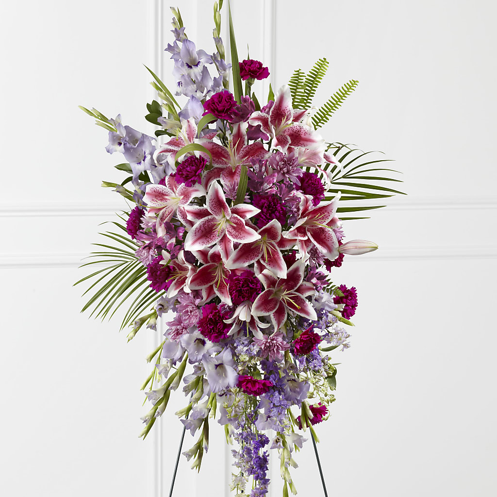 Tender Touch Standing Spray – Blooming Branches, Guttenberg IA