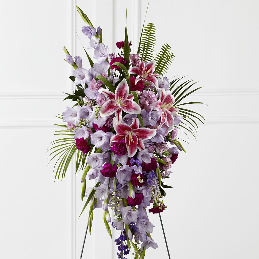 Tender Touch Standing Spray – Blooming Branches, Guttenberg IA