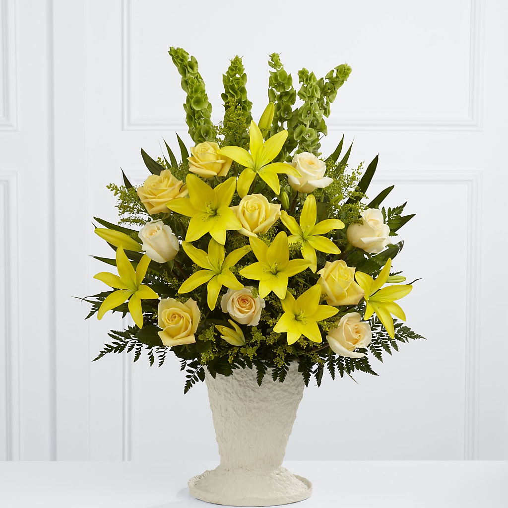 Golden Memories Arrangement – Blooming Branches, Guttenberg IA