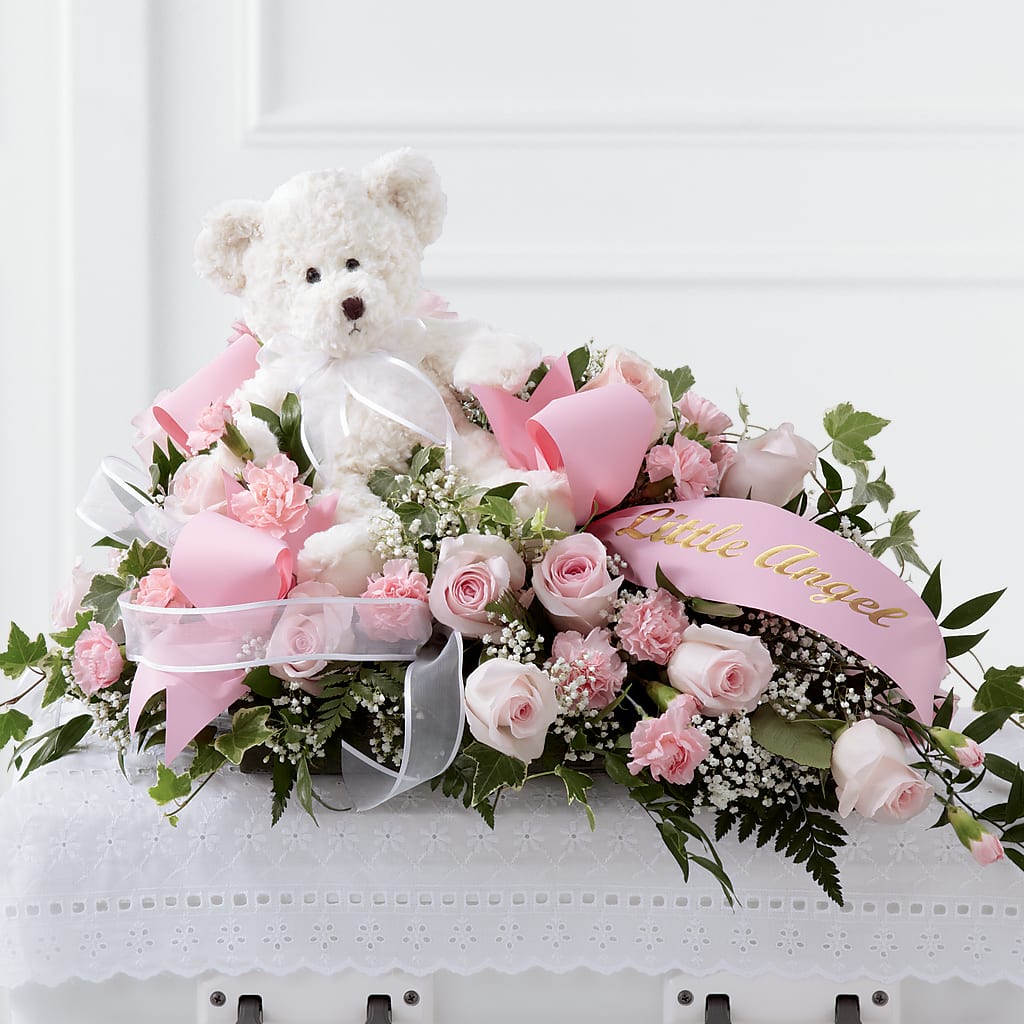 Touch of Sympathy Casket Spray – Blooming Branches, Guttenberg IA
