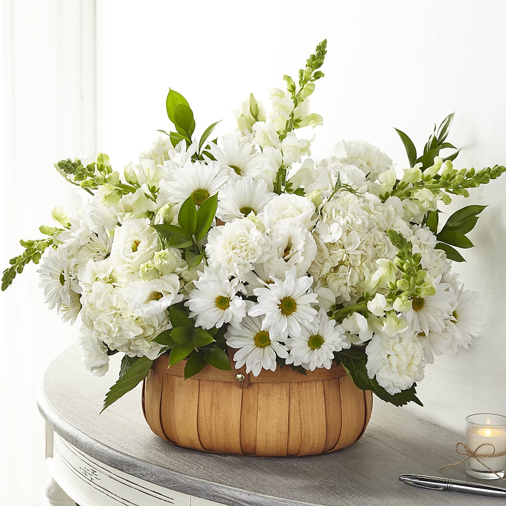 Pure Ivory Basket – Blooming Branches, Guttenberg IA