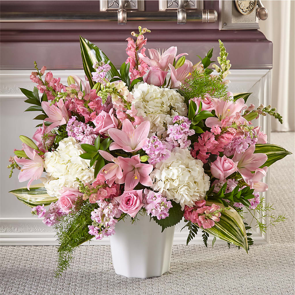 Simply Serene Floor Basket – Blooming Branches, Guttenberg IA