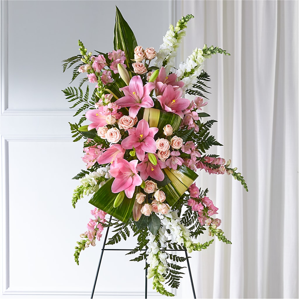 Elegant Embrace Standing Spray – Blooming Branches, Guttenberg IA