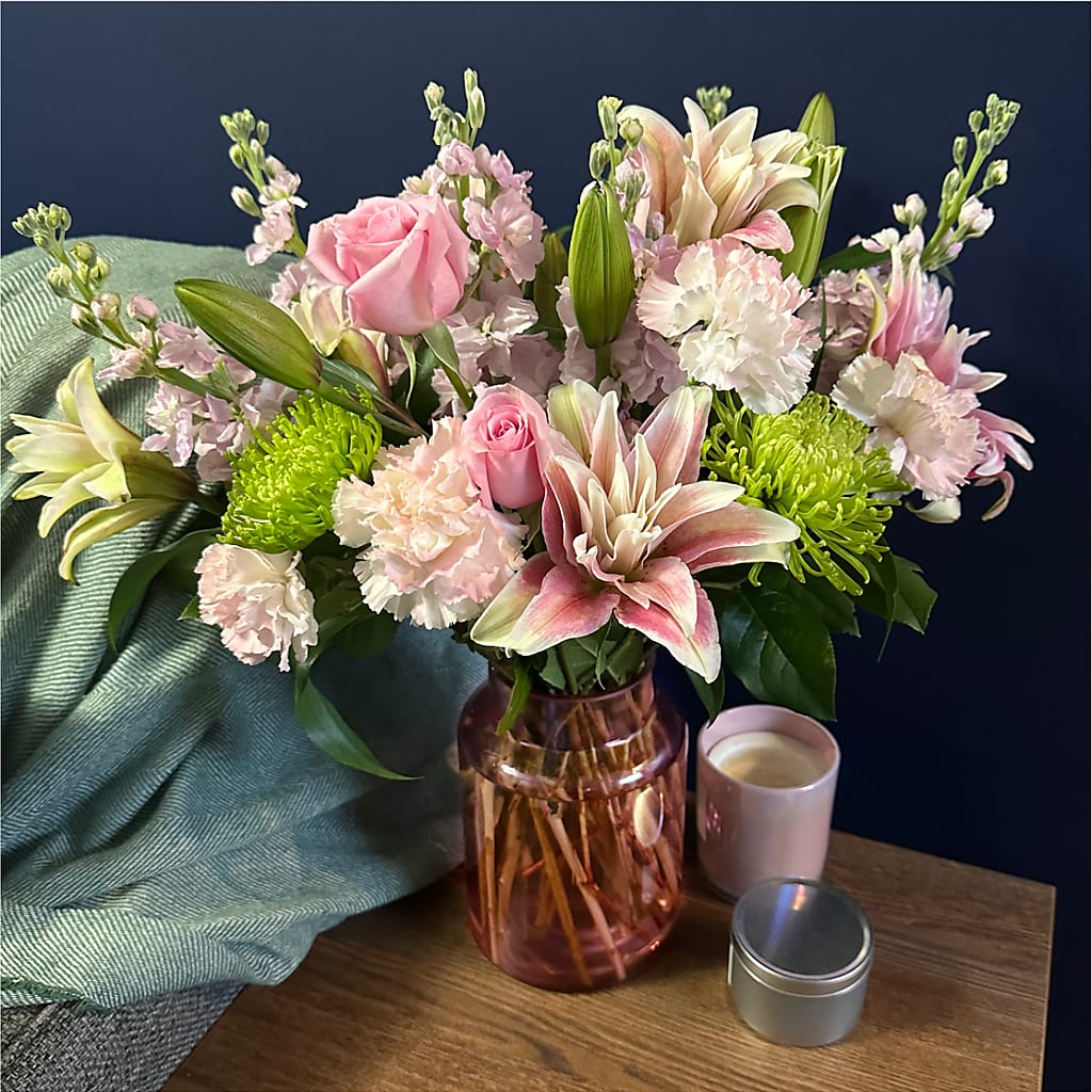 Pretty in Pink Bouquet – Blooming Branches, Guttenberg IA