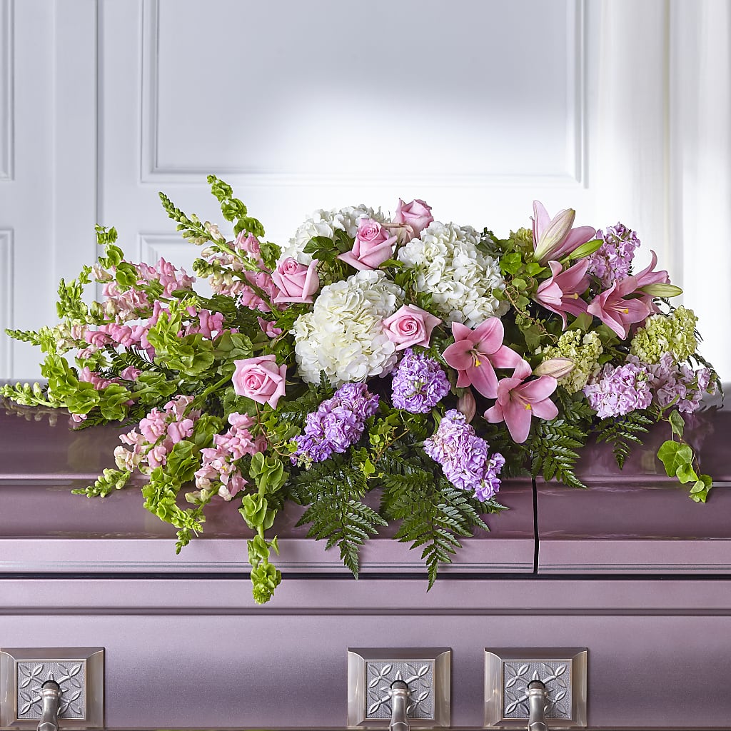 Life's Gratitude Casket Spray – Blooming Branches, Guttenberg IA