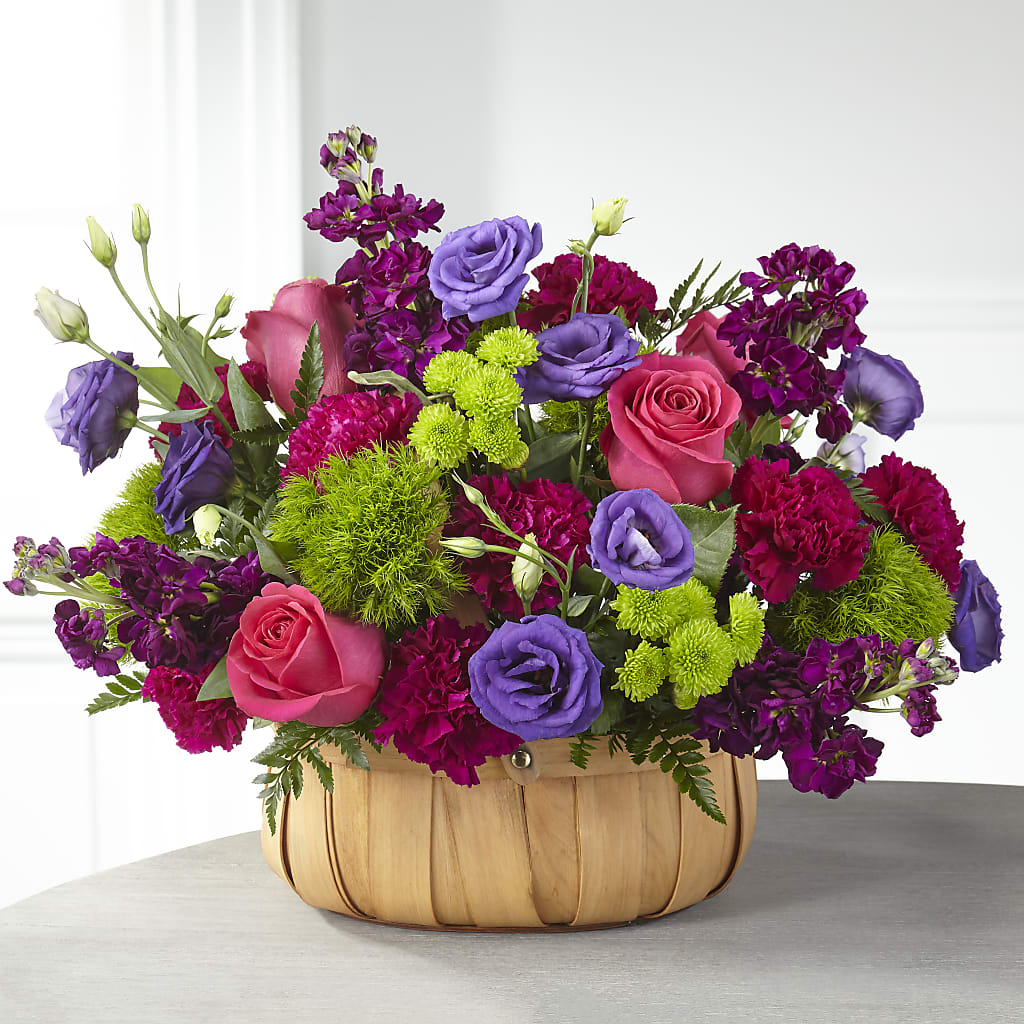 Serene Sanctuary Basket – Blooming Branches, Guttenberg IA