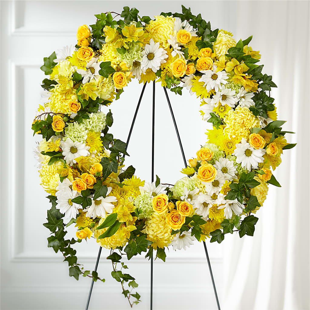 Golden Remembrance Wreath – Blooming Branches, Guttenberg IA