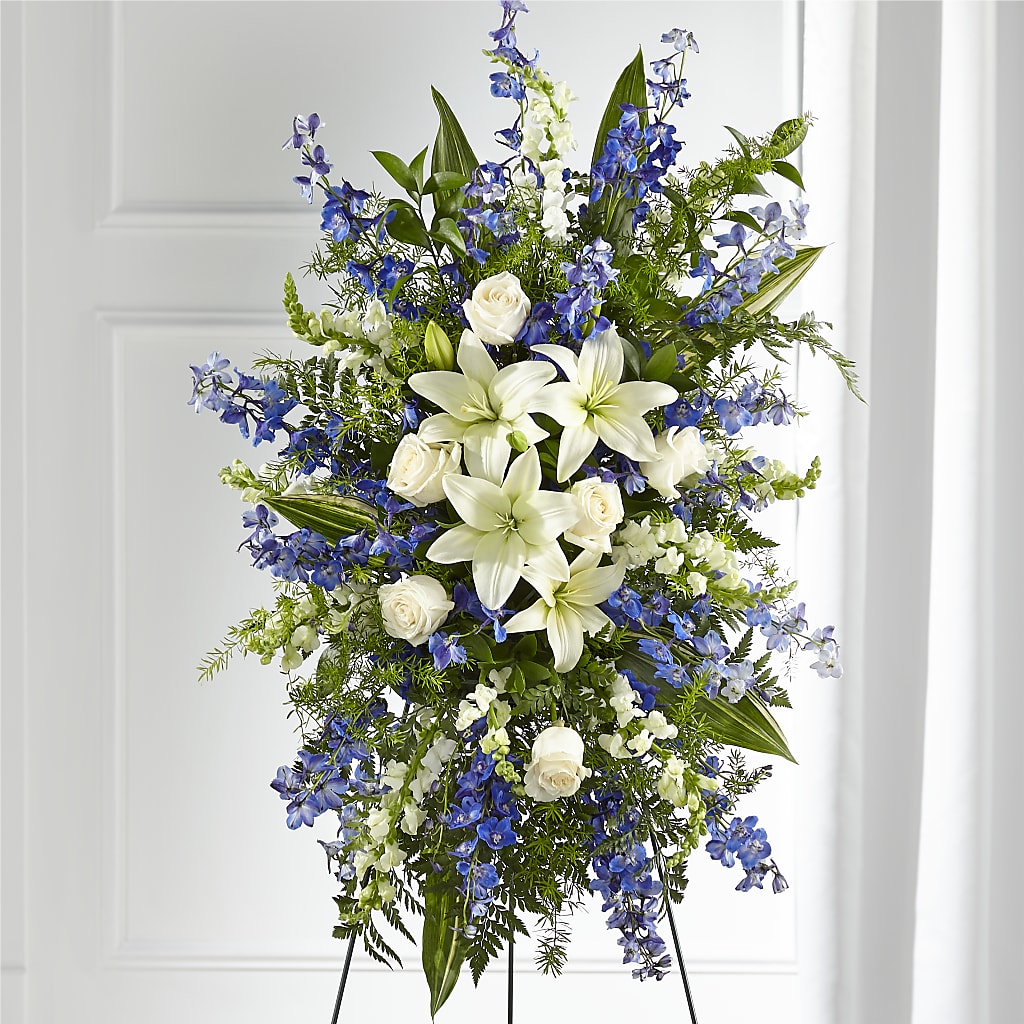Faithful Friend Standing Spray – Blooming Branches, Guttenberg IA