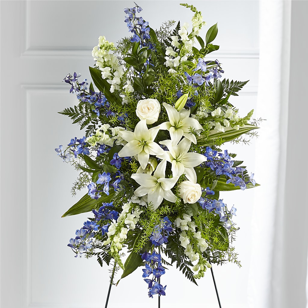 Faithful Friend Standing Spray – Blooming Branches, Guttenberg IA