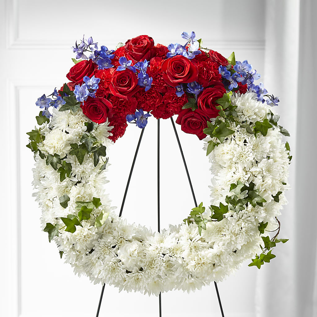 Patriotic Passion Wreath – Blooming Branches, Guttenberg IA