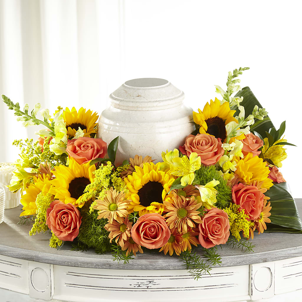 Faithful Sunflower Cremation Adornment – Blooming Branches, Guttenberg IA
