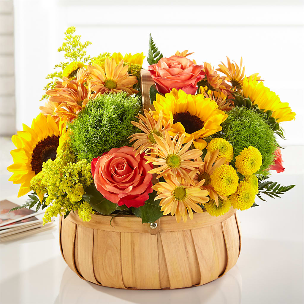 Harvest Sunflower Basket – Blooming Branches, Guttenberg IA