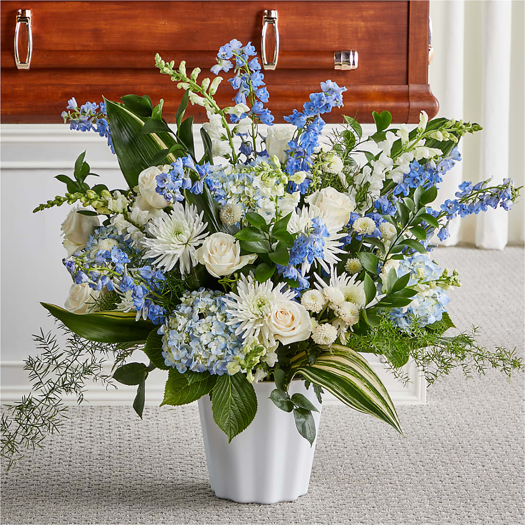 Everlasting Memories Floor Basket – Blooming Branches, Guttenberg IA