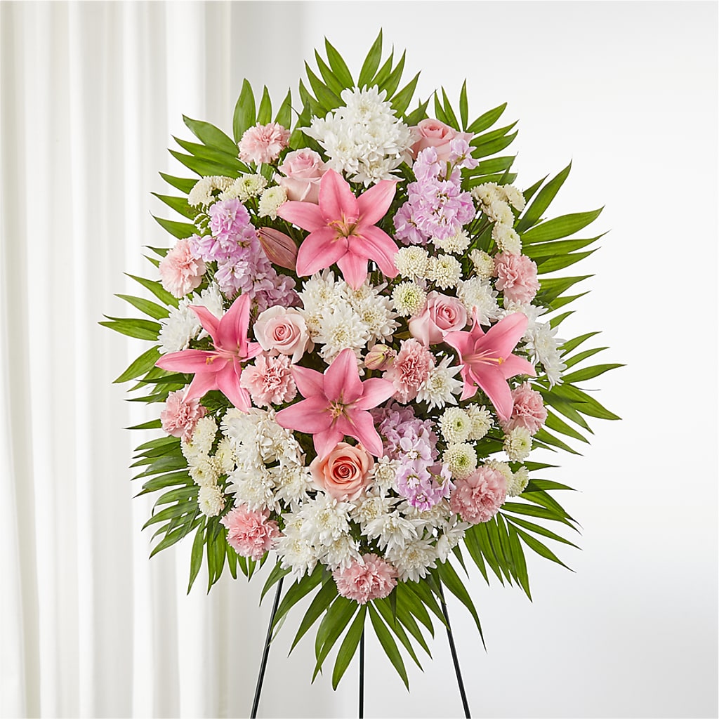 Offering Solace Standing Spray – Blooming Branches, Guttenberg IA