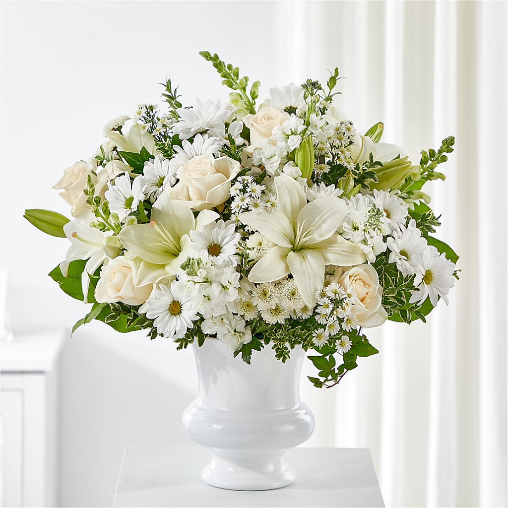 Uplifting Urn Arrangement – Blooming Branches, Guttenberg IA