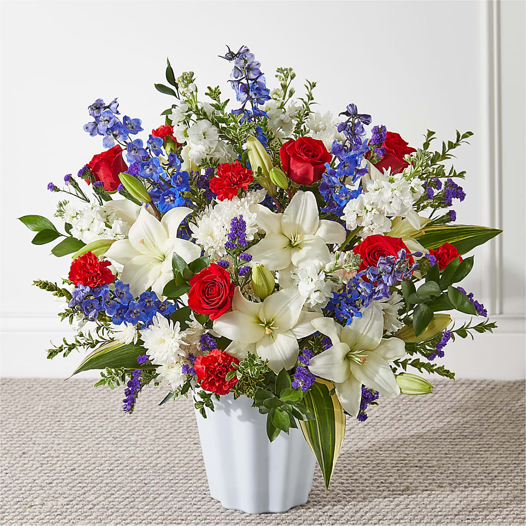 Consoled Floor Basket – Blooming Branches, Guttenberg IA