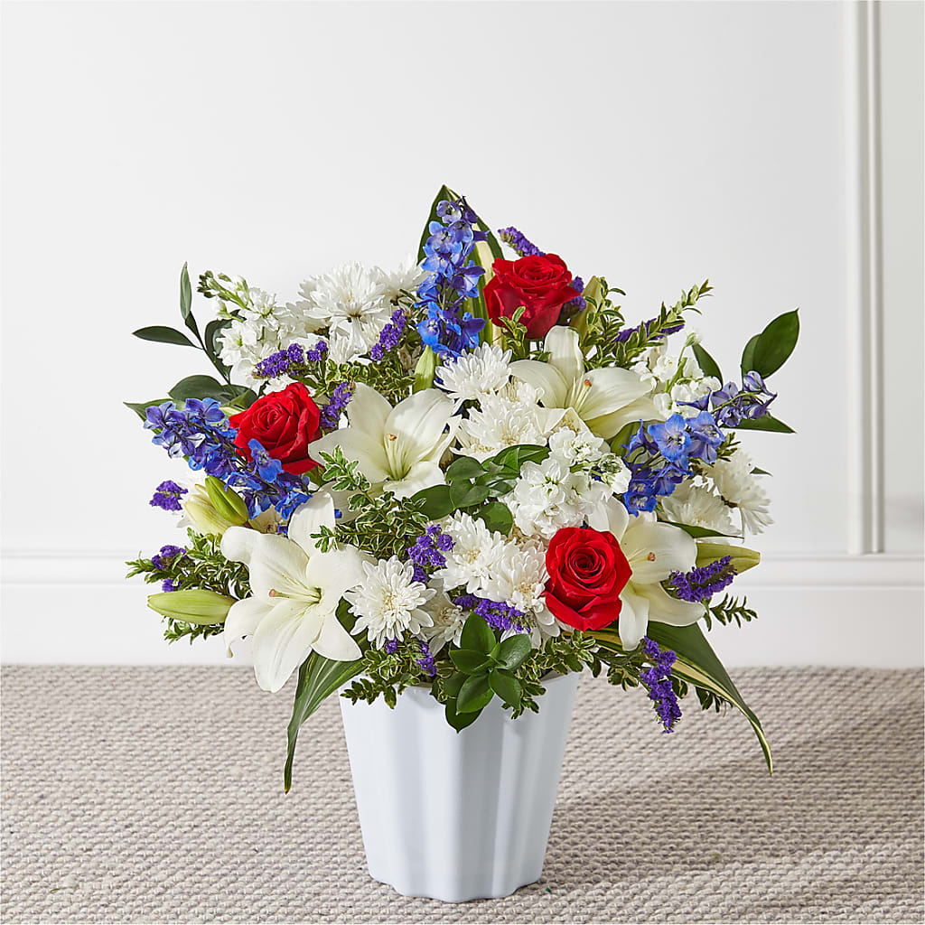 Consoled Floor Basket – Blooming Branches, Guttenberg IA