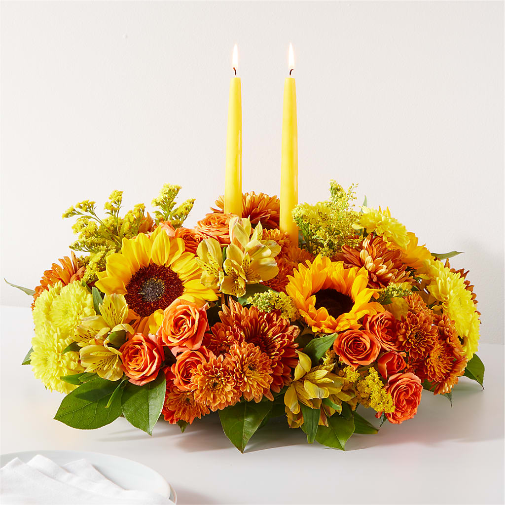 Autumn Harmony Centerpiece – Blooming Branches, Guttenberg IA