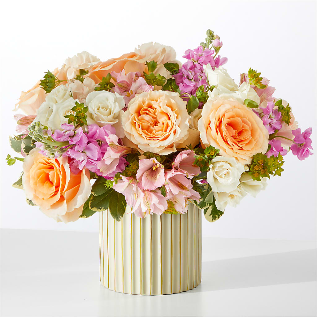 Paradise Bouquet with Ivory Vase – Blooming Branches, Guttenberg IA