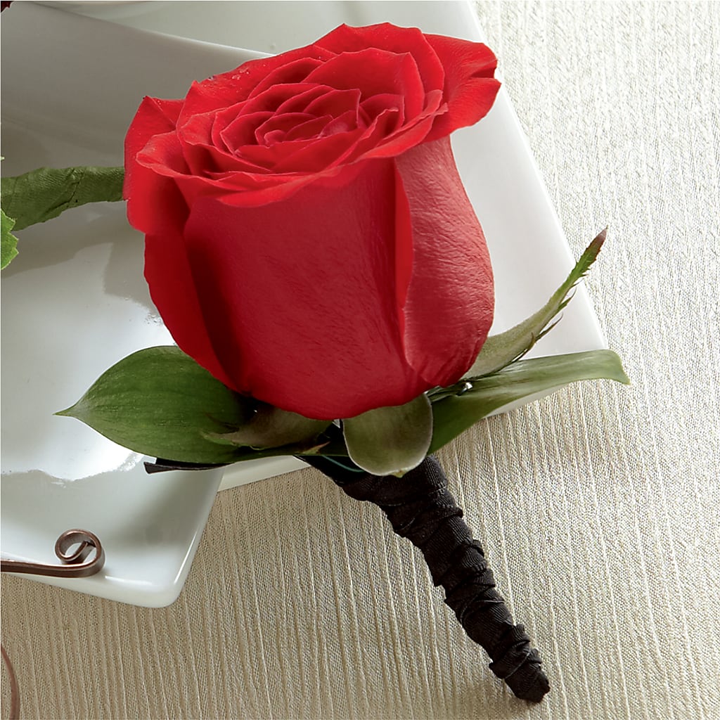 Red Rose Boutonniere – Blooming Branches, Guttenberg IA