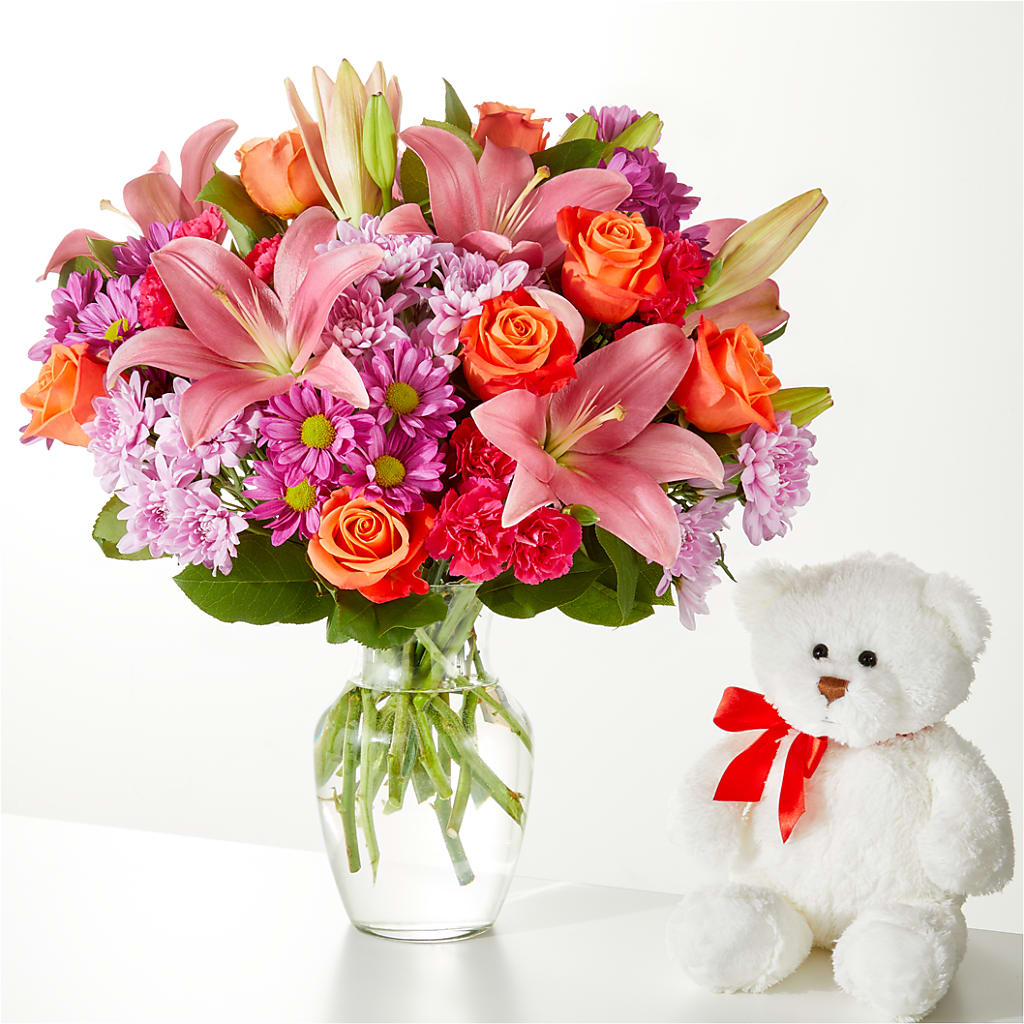 One and Only Bouquet and Bear Bundle –  Blooming Branches, Guttenberg IA