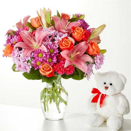 One and Only Bouquet and Bear Bundle –  Blooming Branches, Guttenberg IA