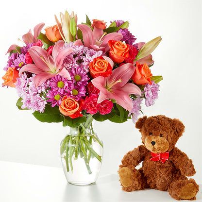 One and Only Bouquet and Bear Bundle –  Blooming Branches, Guttenberg IA