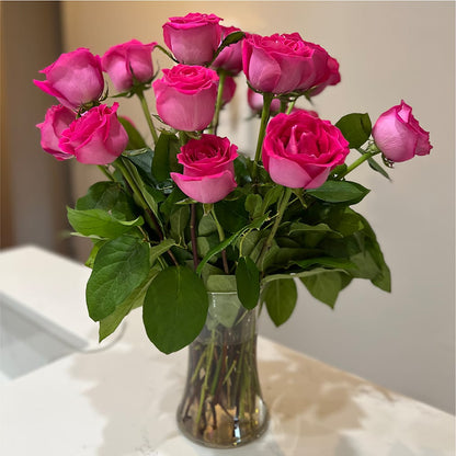 Long Stem Pink Rose Bouquet –  Blooming Branches, Guttenberg IA