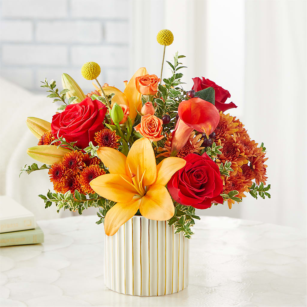 Scarlet Skies Bouquet –  Blooming Branches, Guttenberg IA