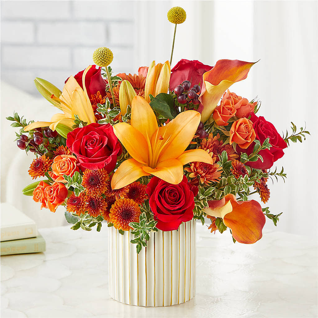 Scarlet Skies Bouquet –  Blooming Branches, Guttenberg IA
