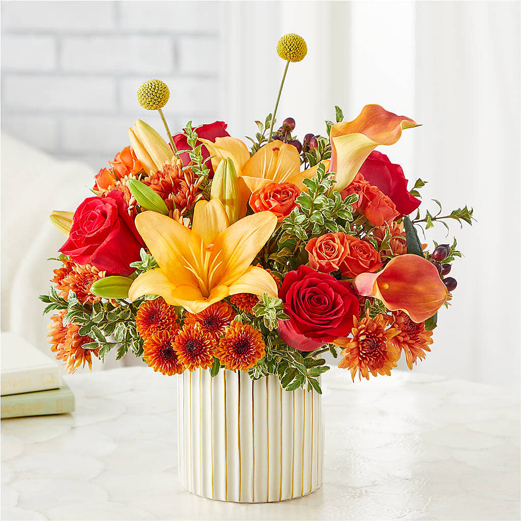 Scarlet Skies Bouquet –  Blooming Branches, Guttenberg IA