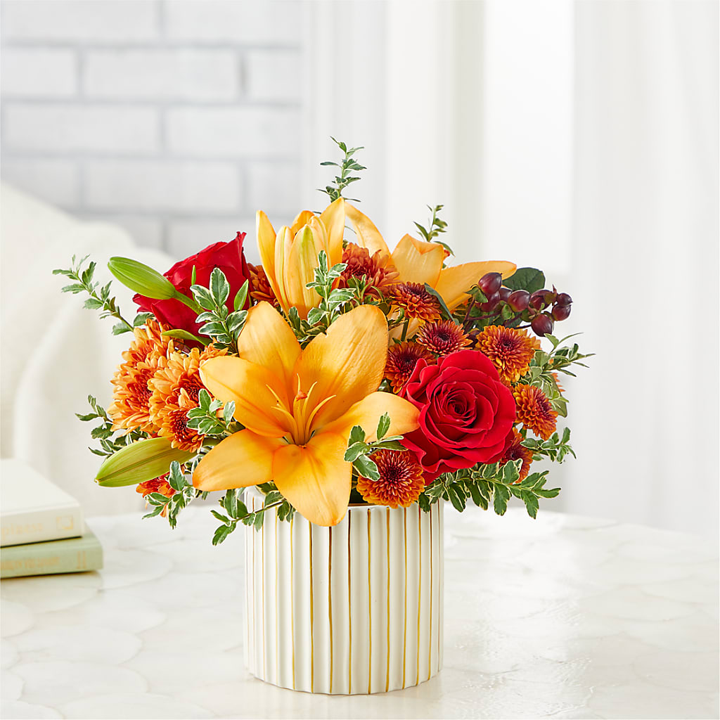Scarlet Skies Bouquet –  Blooming Branches, Guttenberg IA