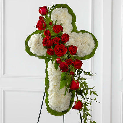 Floral Cross Easel –  Blooming Branches, Guttenberg IA