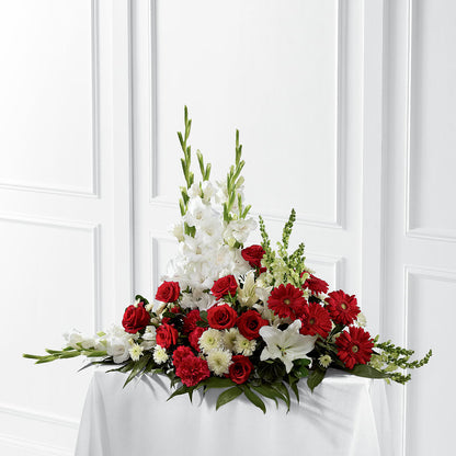 Crimson & White Arrangement –  Blooming Branches, Guttenberg IA