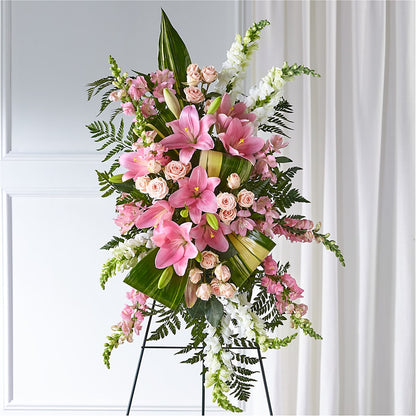 Elegant Embrace Standing Spray –  Blooming Branches, Guttenberg IA
