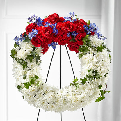 Patriotic Passion Wreath –  Blooming Branches, Guttenberg IA