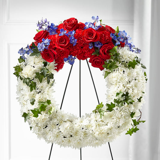 Patriotic Passion Wreath –  Blooming Branches, Guttenberg IA